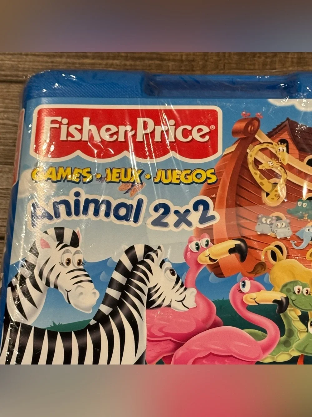 2002 Fisher Price Animal 2x2 Noahs Ark Matching Game New but seal is ripped